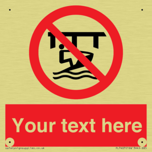 Custom Do not use watercraft in the vicinity of piers